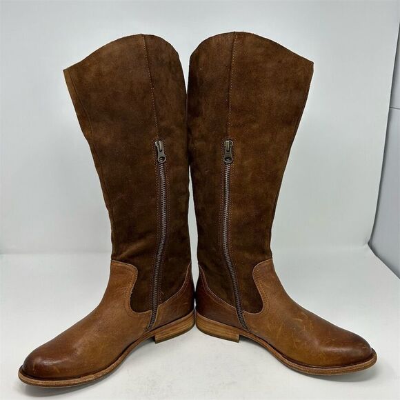 Kork-Ease Women's Brown Leather Tall Riding Boots Size 6 Knee High with Buckle - Picture 6 of 16